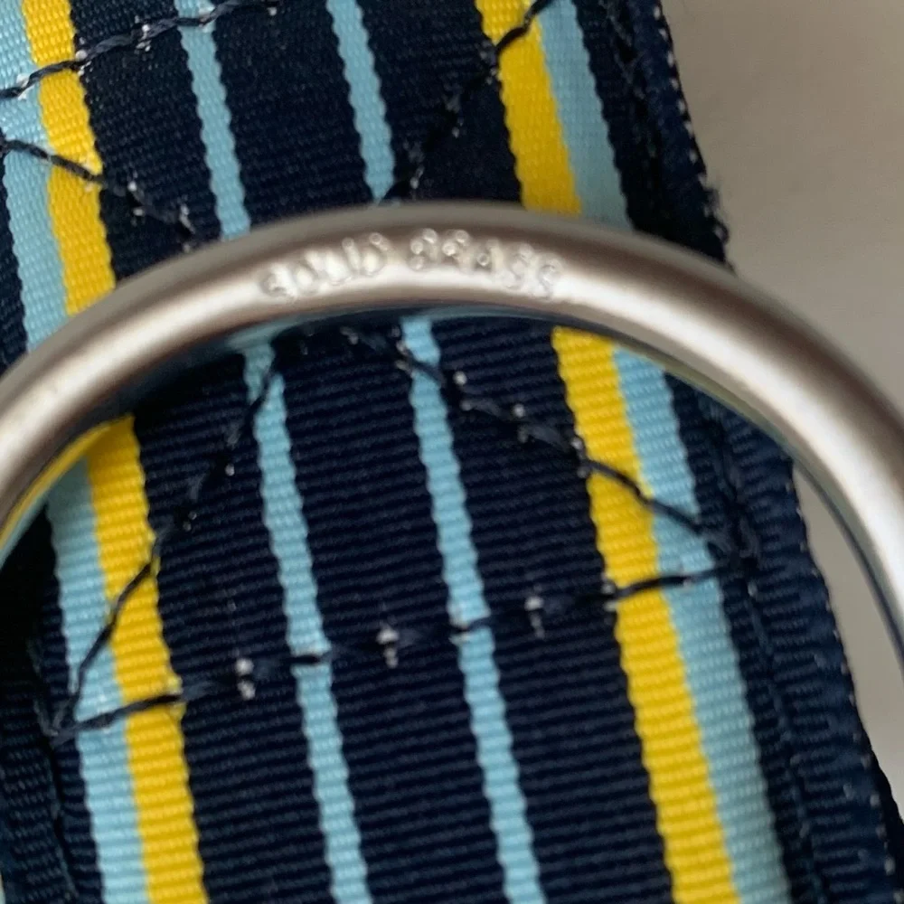 J Crew Fabric Classic Striped Ribbon Belt Size L/XL - Picture 4 of 7
